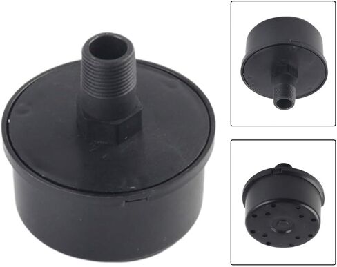 16mm Male Thread Air Compressor Muffler, Intake Filter Silencer with Clinker and Sponge Element for Piston Air and Small Compressor, 59x33mm in Kuwait