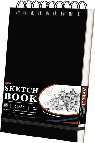 Ankkol Sketch Book 9x12, Top Spiral Bound Sketchbook,100 Sheets_68lb/100gsm in Kuwait
