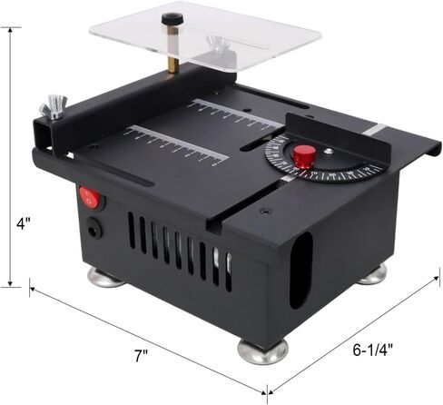 Mini Table Saw for Crafts, 100W Desktop Electric Saw Cutter Speed & Angle Adjustable 16MM Cutting Depth with Blade Flexible Shaft and More Accessories for Wood Plastic Acrylic Cutting, Portable in Kuwait