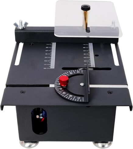 Mini Table Saw for Crafts, 100W Desktop Electric Saw Cutter Speed & Angle Adjustable 16MM Cutting Depth with Blade Flexible Shaft and More Accessories for Wood Plastic Acrylic Cutting, Portable in Kuwait