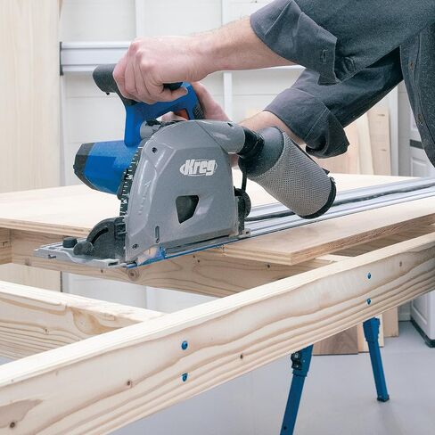 Kreg Adaptive Cutting System Plunge Cut Track Saw with 62" Guide Track & Connectors – Corded 12-Amp – Straight Splinter-Free Cuts in Plywood, Hardwood and Sheet Goods in Kuwait