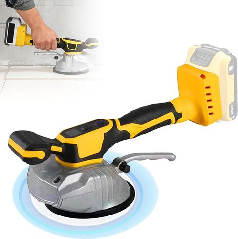 Cordless Tile Vibrator, 12 Speeds, 110LBS Suction, 4.92in Suction Cup, Compatible with Dewalt 20V Battery, Handheld Tiling Tool for Home & Pro Use, Tool Only in Kuwait