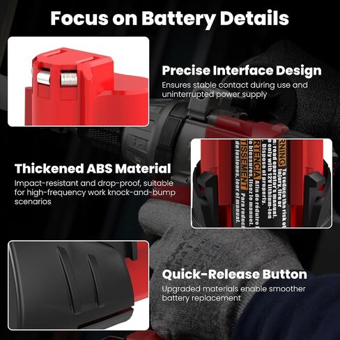 2Pack 4000mAh 12V Replacement for Milwaukee 12V Battery 48-11-2420 | Compatible with Milwaukee 12Volt Cordless Tools 48-11-2411 48-11-2440 Lithium ion Battery in Kuwait