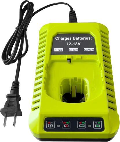 P117 18-Volt Rapid Charger Replace for Ryobi 12V-18V Battery One+ Lithium-Ion/NiCad/NiMh Battery P102 P108 P189 P197 P103 P105 P107 P190 P191 PBP002 PBP005 in Kuwait