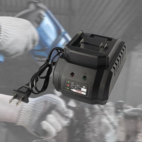 21V Battery Charger Universal Charger with Light Indicator Efficient Portable Electric Tool Charging Station, US Plug in Kuwait