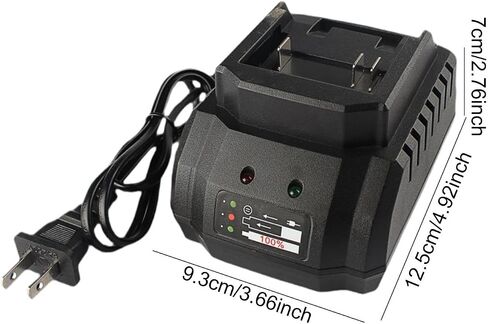 21V Battery Charger Universal Charger with Light Indicator Efficient Portable Electric Tool Charging Station, US Plug in Kuwait