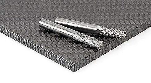 Amana Tool 46088 End Mill Point Diamond Pattern Composite Cutting 1/8 Dia x 1 Cut Height x 1/8 Shank x 2-1/2 Inch Long Ultra-Fine Router Bit in Kuwait