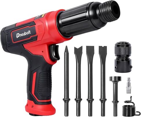9PCS Heavy Duty Air Hammer Kit, 3530 BPM Pneumatic Hammer with 2-5/8" Stroke, Quick Change Chisel Set for Construction & Auto Repair in Kuwait