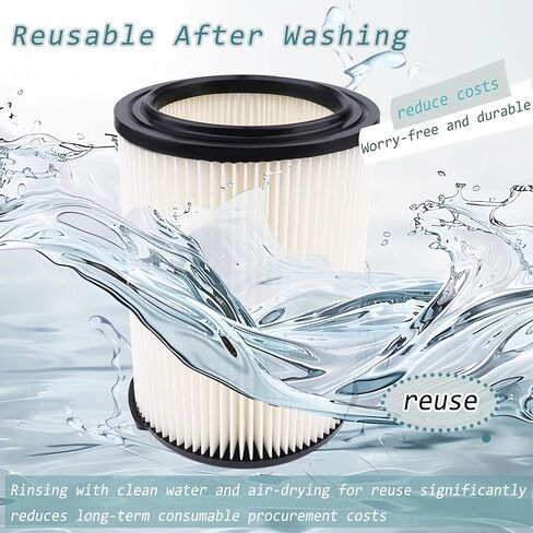 2 Pack Replacement VF4000 Filter for Ridgid Shop Wet/Dry Vac Filter 5-20 Gallon, Standard H13 HEAP Wet/Dry Vacuum Rigid Shop Vac，Compatible with 6-9 Gal Husky Vac & Craftsman Shop Vac 17816 9-17816 in Kuwait