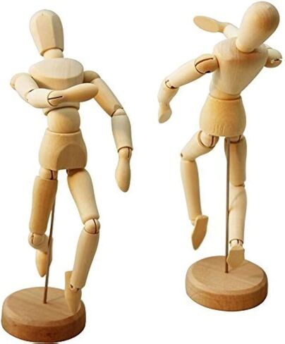 HSOMiD Flexible Moveable Wooden Artists 12 Inches for Sketching Drawing Painting Home Office Desk Decoration - 1 Set in Saudi Arabia