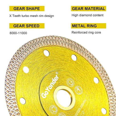 GoYonder 5" Super Thin Diamond Ceramic Saw Blade Porcelain Cutting Blade for Cutting Ceramic Or Porcelain Tile in Kuwait