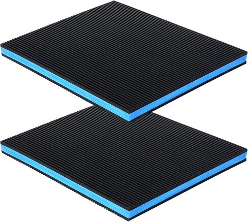 13x10.5 Inch Anti Vibration Pads, Sound Isolation Vibrating Pad Ribbed Rubber Damping Mat EVA Composite for Air Compressors, Conditioner, Treadmill, HVAC Washer Dryer in Kuwait