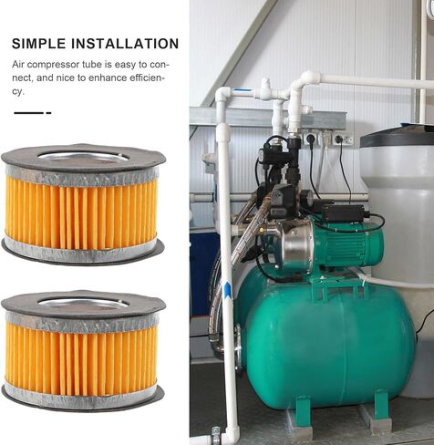 STOBAZA Air Compressor Filter Elements and Universal Compatibility 2pcs Replacement with Dual Cylinder Design Filter Paper Material for Enhanced Air Pump Performance in Household in Kuwait