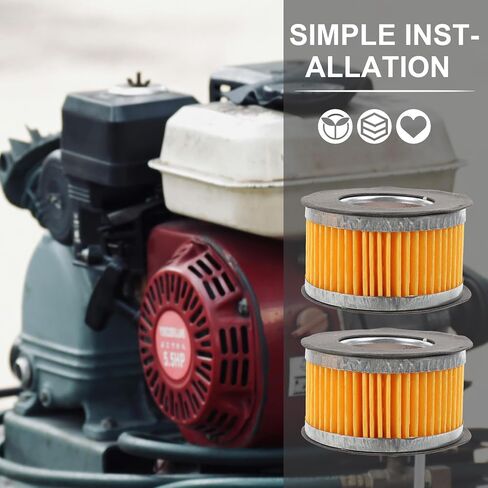 STOBAZA Air Compressor Filter Elements and Universal Compatibility 2pcs Replacement with Dual Cylinder Design Filter Paper Material for Enhanced Air Pump Performance in Household in Kuwait