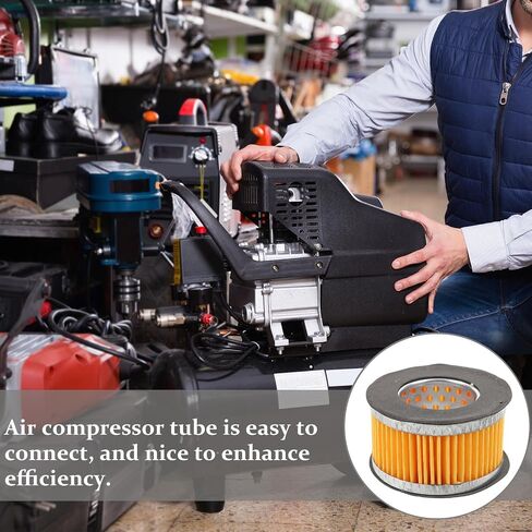 STOBAZA Air Compressor Filter Elements and Universal Compatibility 2pcs Replacement with Dual Cylinder Design Filter Paper Material for Enhanced Air Pump Performance in Household in Kuwait
