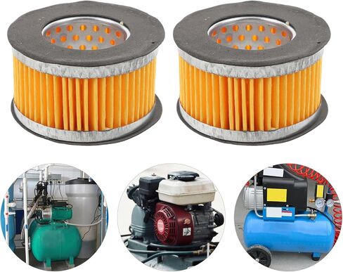 STOBAZA Air Compressor Filter Elements and Universal Compatibility 2pcs Replacement with Dual Cylinder Design Filter Paper Material for Enhanced Air Pump Performance in Household in Kuwait