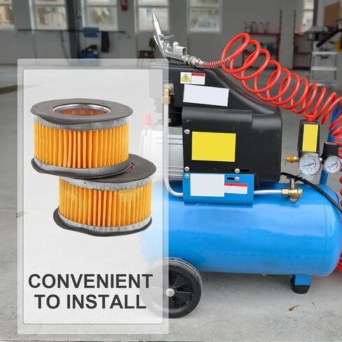 STOBAZA Air Compressor Filter Elements and Universal Compatibility 2pcs Replacement with Dual Cylinder Design Filter Paper Material for Enhanced Air Pump Performance in Household in Kuwait