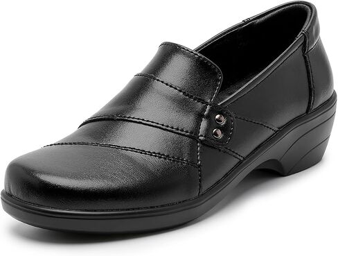Veroders Women's Arch Support Slip On Loafers Comfortable Business Work Office Everyday Casual Walking Dress Shoes for Women Low Heel in Kuwait