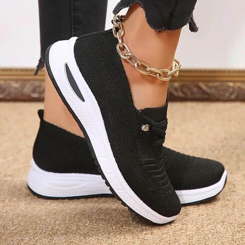 Orthopedic Shoes for Women,Women's Soft Sole Mesh Comfort Orthopedic Sneakers with Arch Support 2025 Comfortable Slip On Wide Diabetic Footwear Wide Width Summer Lightweight Mesh Knit Nurse Sneaker in Kuwait