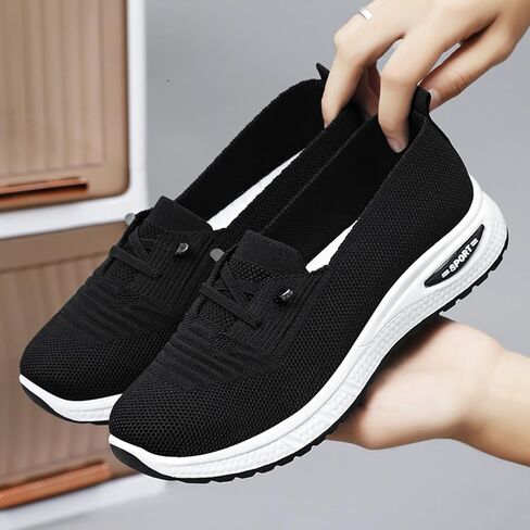 Orthopedic Shoes for Women,Women's Soft Sole Mesh Comfort Orthopedic Sneakers with Arch Support 2025 Comfortable Slip On Wide Diabetic Footwear Wide Width Summer Lightweight Mesh Knit Nurse Sneaker in Kuwait