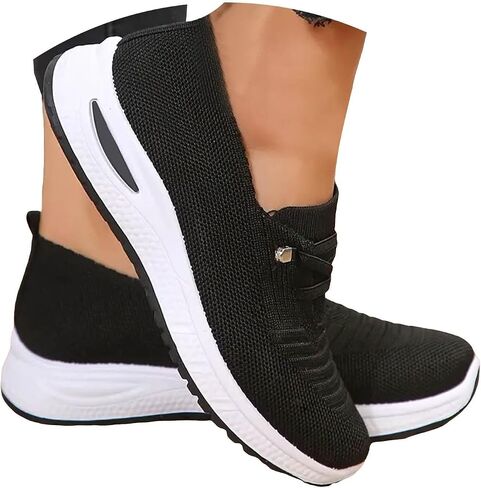 Orthopedic Shoes for Women,Women's Soft Sole Mesh Comfort Orthopedic Sneakers with Arch Support 2025 Comfortable Slip On Wide Diabetic Footwear Wide Width Summer Lightweight Mesh Knit Nurse Sneaker in Kuwait