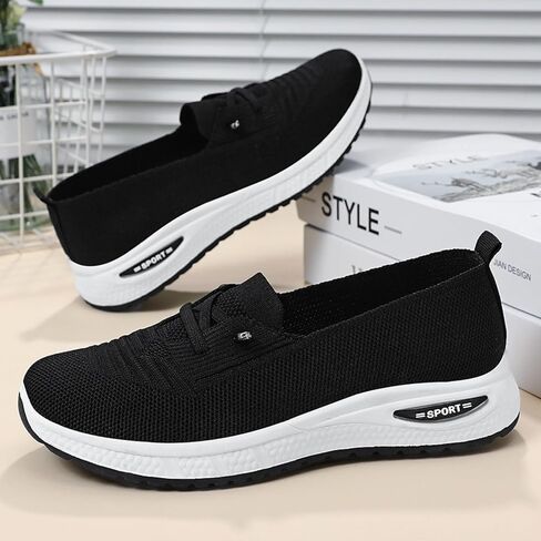 Orthopedic Shoes for Women,Women's Soft Sole Mesh Comfort Orthopedic Sneakers with Arch Support 2025 Comfortable Slip On Wide Diabetic Footwear Wide Width Summer Lightweight Mesh Knit Nurse Sneaker in Kuwait
