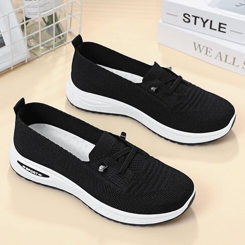 Orthopedic Shoes for Women,Women's Soft Sole Mesh Comfort Orthopedic Sneakers with Arch Support 2025 Comfortable Slip On Wide Diabetic Footwear Wide Width Summer Lightweight Mesh Knit Nurse Sneaker in Kuwait