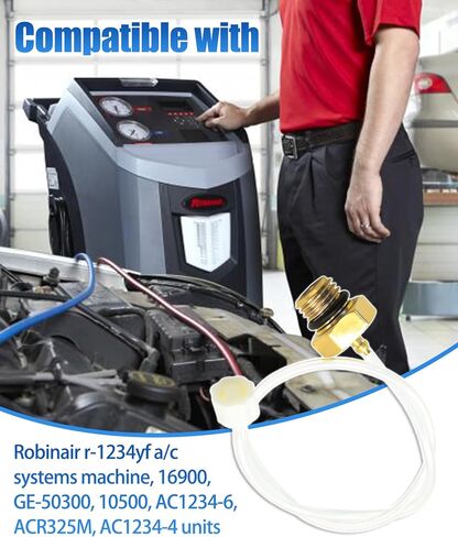 16106 Refrigerant Identifier Sample Hose compatible with Robinair 1234yf AC Machines GE-50300, 10500, AC1234-6, ACR325M, AC1234-4 in Kuwait