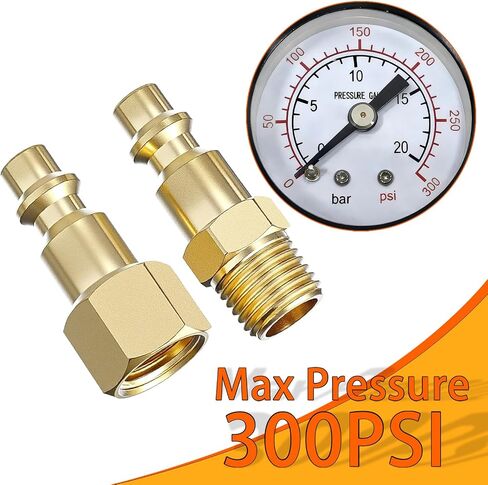 1/4 Inch Air Plug 10PCS Air Hose Connectors MNPT*5 FNPT*5 Air Plug Brass Connect Fitting Industrial Hose Quick Connect Fitting for Compressor in Kuwait
