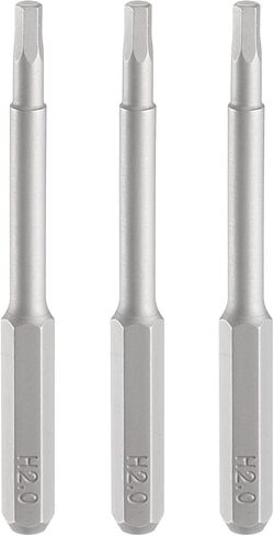 HARFINGTON 3pcs H1.5 Hex Screwdriver Bit 5/32" Hex Shank 45mm/1.77" Length Magnetic Hexagon Head S2 Steel Screw Driver Bit in Kuwait