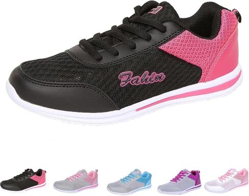 Bowling Shoes Women 2026 Lace-Up Arch Support Breathable Mesh Orthopedic Athletic Shoes Lightweight Non Slip Comfortable Workout Gym Sneaker Outdoor Running Walking Tennis Sneakers Spring Summer in Kuwait