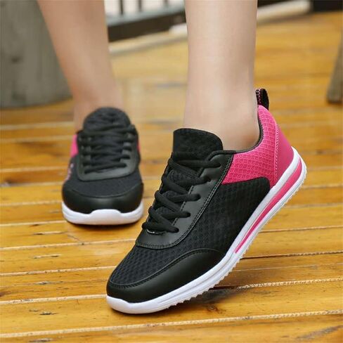 Bowling Shoes Women 2026 Lace-Up Arch Support Breathable Mesh Orthopedic Athletic Shoes Lightweight Non Slip Comfortable Workout Gym Sneaker Outdoor Running Walking Tennis Sneakers Spring Summer in Kuwait