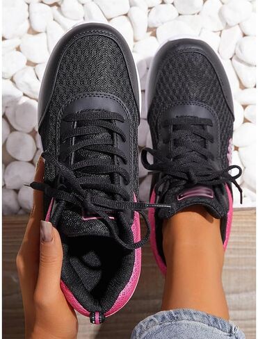 Bowling Shoes Women 2026 Lace-Up Arch Support Breathable Mesh Orthopedic Athletic Shoes Lightweight Non Slip Comfortable Workout Gym Sneaker Outdoor Running Walking Tennis Sneakers Spring Summer in Kuwait