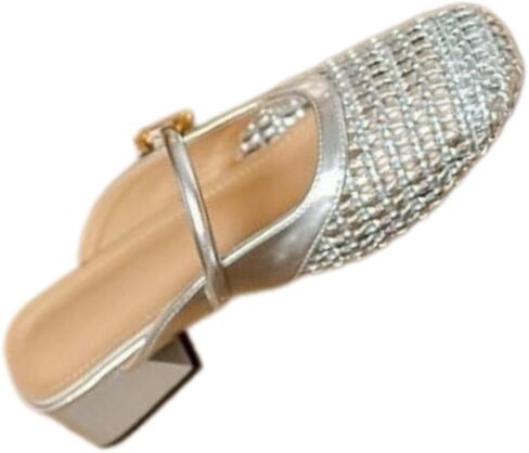 Women's Low Heel Single Band Closed Toe Hollow Out Outdoor Slippers in Kuwait