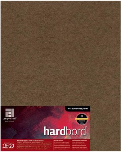 Ampersand Art Supply Hardboard Wood Painting Panel: Museum Series Hardbord, 16" x 20", 3/4 Inch Depth in Saudi Arabia