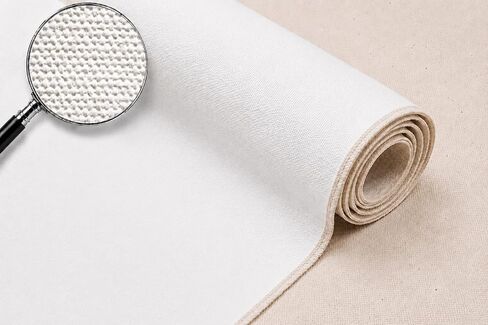Canvas Rolls for Painting Large Blank Canvas Fabric by the Yard.62"x6 Yd (18 Ft) 13oz Primed Artist Canvas Roll-Cotton Duck, Unstretched Cloth, Quality Fabric for Painters, SDK Murals, Backdrops in Kuwait