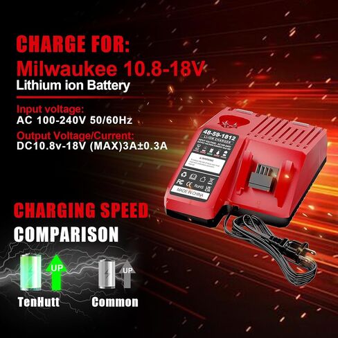 Replacement for Milwaukee M12&M18 Charger 48-59-1812 48-59-1810 48-59-1808 in Kuwait