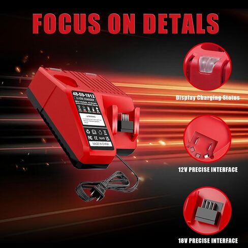 Replacement for Milwaukee M12&M18 Charger 48-59-1812 48-59-1810 48-59-1808 in Kuwait