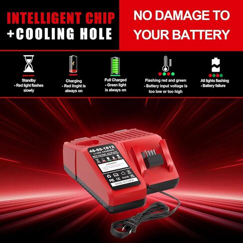 Replacement for Milwaukee M12&M18 Charger 48-59-1812 48-59-1810 48-59-1808 in Kuwait