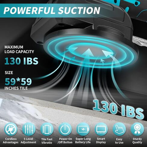 Tile Vibration Tool: Vibration Leveling Machine 5speed Adjustable Tile Tiler Hand-held Tile Tiling Machine Tile Vibration Tiling Machine For Laying Floor Wall Larger Tiles, Tile Installers DIYer in Kuwait