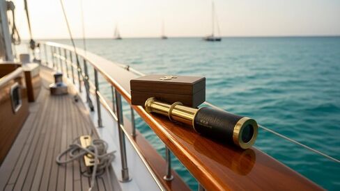 6" Handheld Brass Telescope with Wooden Box - Pirate Navigation in Saudi Arabia
