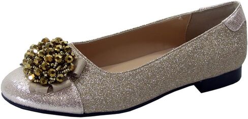 Floral Caroline Women's Wide Width Slip-on Dress Flats with Bow in Kuwait