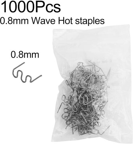 1000Pcs 0.8mm Wave Plastic Welding Staples for Hot for stapler Kit Car Bumper Repair Stainless Steel in Kuwait