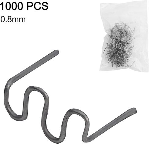 1000Pcs 0.8mm Wave Plastic Welding Staples for Hot for stapler Kit Car Bumper Repair Stainless Steel in Kuwait