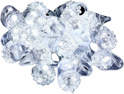 C&H Solutions Shining White Clear LED Flashing Jelly Bumpy Finger Rings in Saudi Arabia