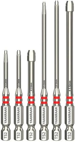 Heavy-Duty Pagoda Hex Bits Set, 1/4" High-Torque Impact Allen Bits, Premium S2 Steel, Strong Magnetic Head Multi-SizeH1.5-2 H2.5-3 H4-5-6mm, Impact Driver Bits for Electric Drills & Wrenches (1 Set) in Kuwait