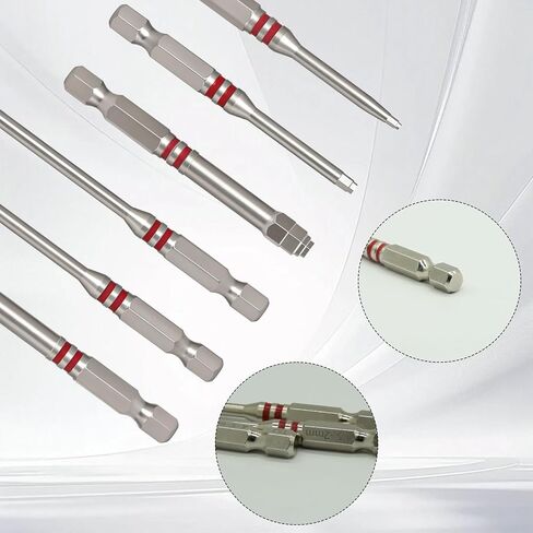 6Pcs Pagoda-Shaped Magnetic Hex Screwdriver Drill Bit Set, Pagoda-Shaped High-Strength Design, Power Bits for Electric Drills and Wrenches, Multiple Sizes in Kuwait