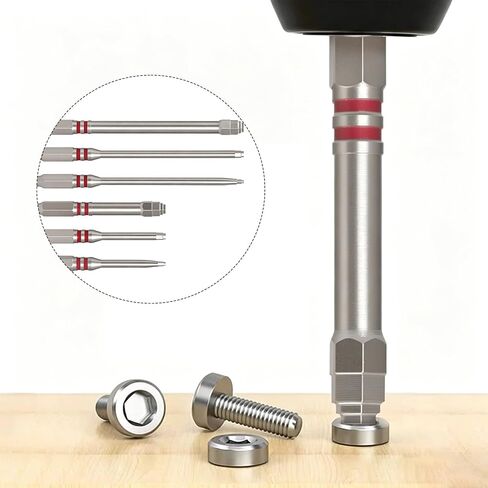 6Pcs Pagoda-Shaped Magnetic Hex Screwdriver Drill Bit Set, Pagoda-Shaped High-Strength Design, Power Bits for Electric Drills and Wrenches, Multiple Sizes in Kuwait
