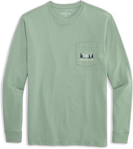 Vineyard Vines Mens Mountain Dog Long-Sleeve Pocket Tee in Saudi Arabia