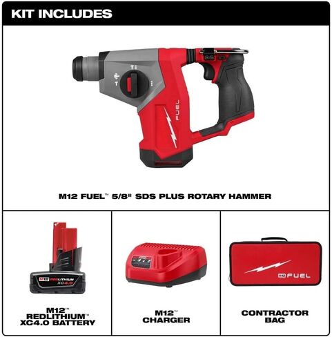 2508-21XC for Milwaukee M12 5/8in Compact Rotary Hammer Kit New | Demolition Hammers in Kuwait